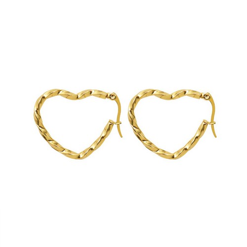 Bông Tai Khoen Trái Tim Thép Titan Ko Rỉ TT 3629