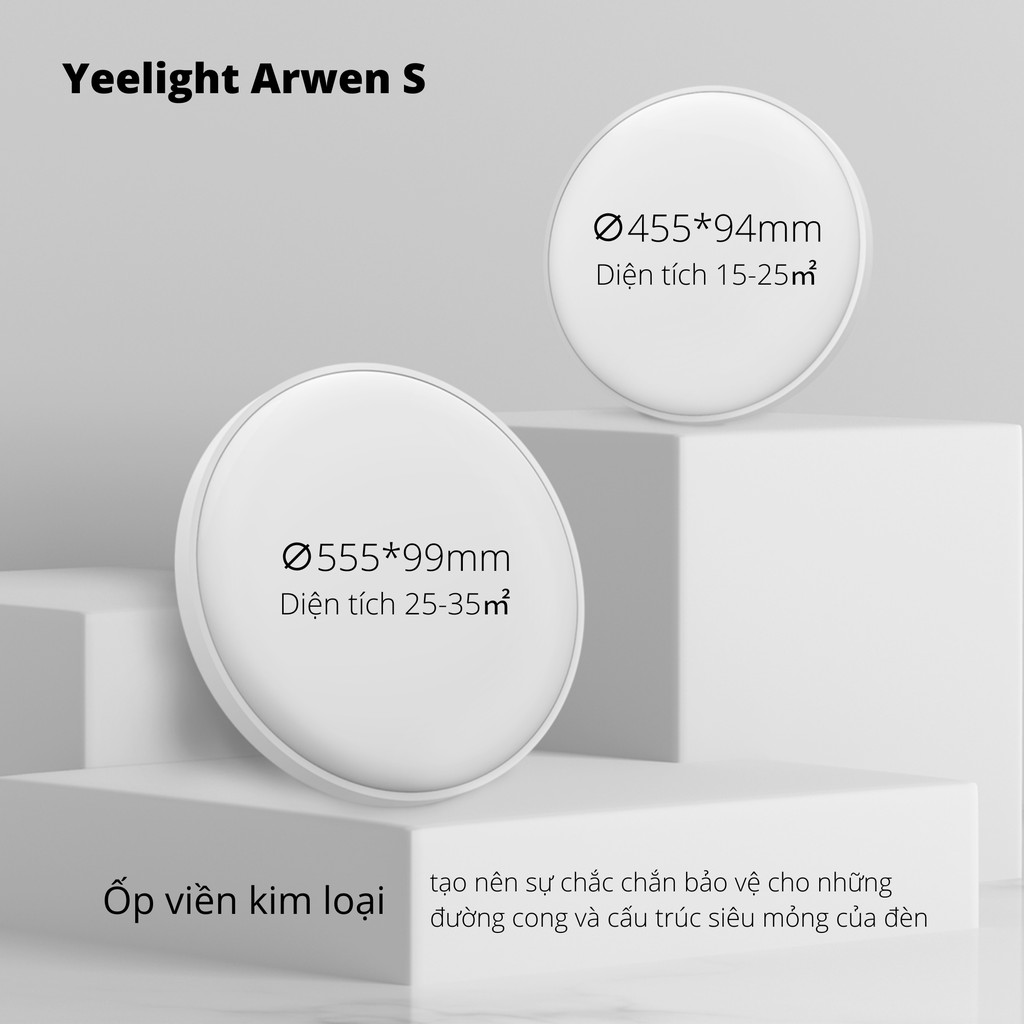 [2021 MIHOME GLOBAL] ĐÈN LED ỐP TRẦN THÔNG MINH YEELIGHT ARWEN S Serries - 50W - Led RGB hắt trần - Hỗ trợ Homekit