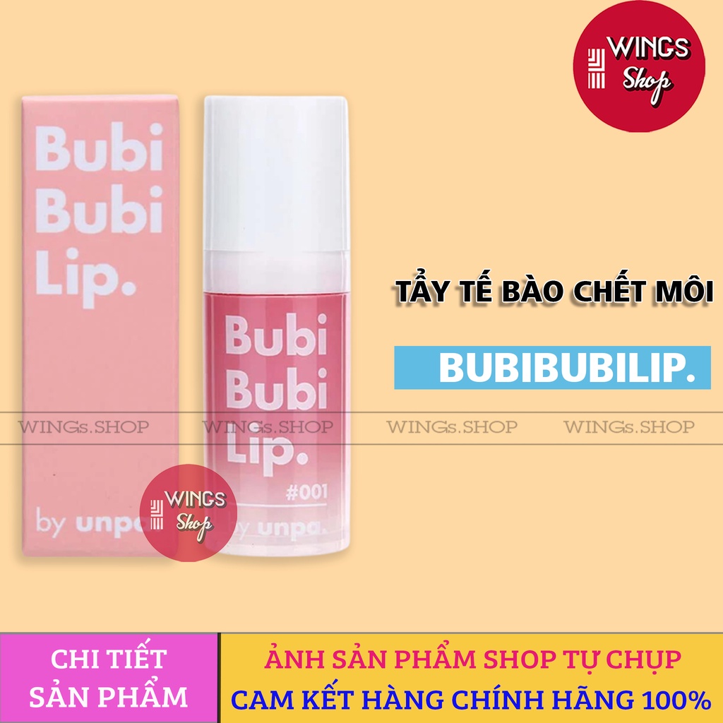 Tẩy tế bào chết môi sủi bọt Bubi Bubi Lip Scrub By Unpa | Wings Shop