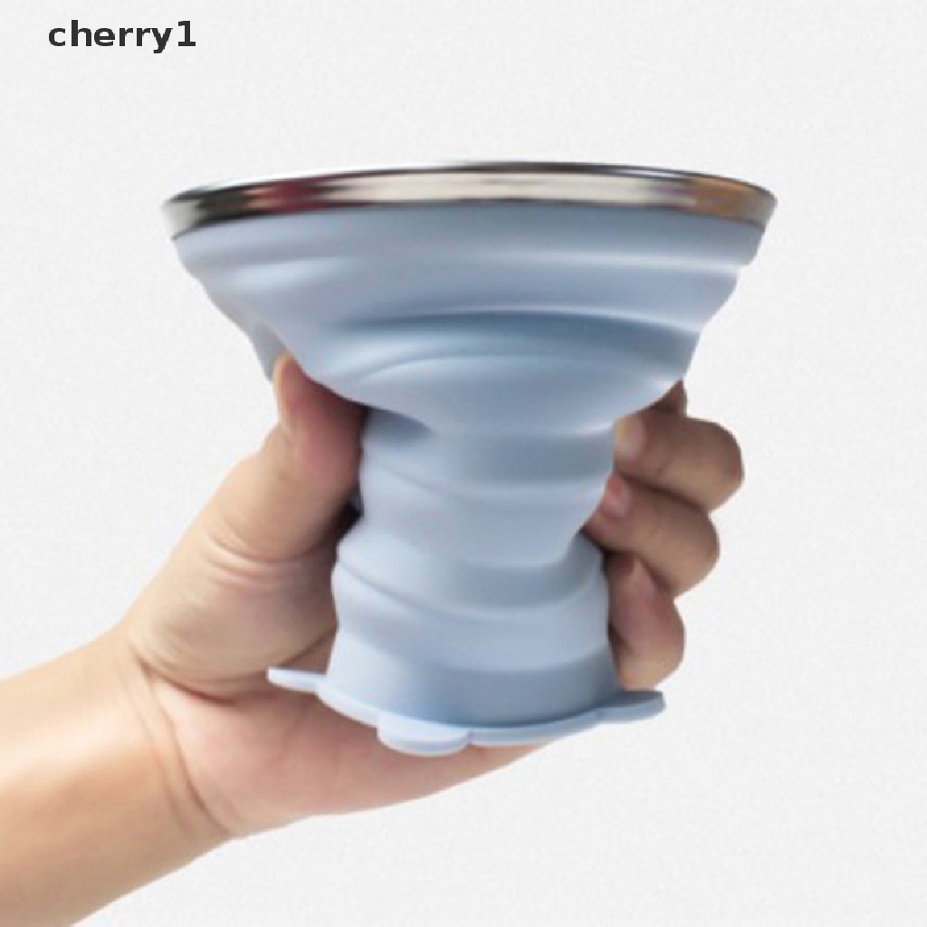 [cherry1] Cốc Uống Nước Silicone Gấp Được