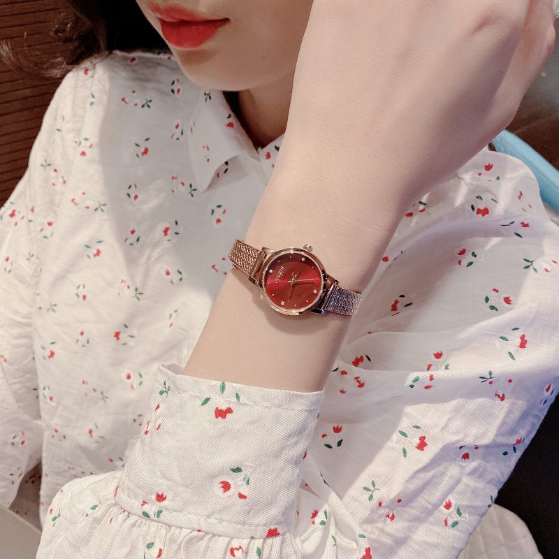 Đồng hồ nữ Julius Star Hàn Quốc JS-045 dây thép mặt kính Sapphire