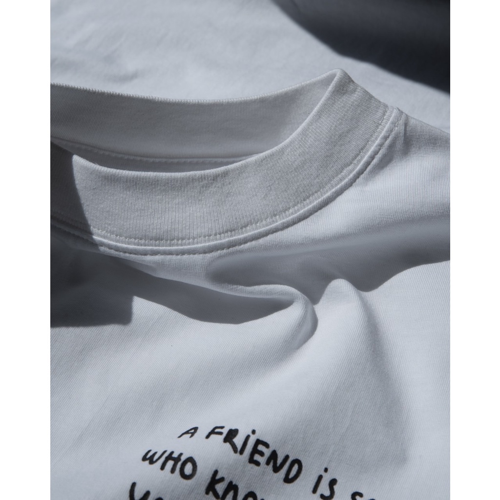 Stressmama Áo thun FRIENDS T-SHIRT 220GSM màu Trắng chất liệu 100% Cotton 2 chiều 220GSM thoáng mát, Local Brand