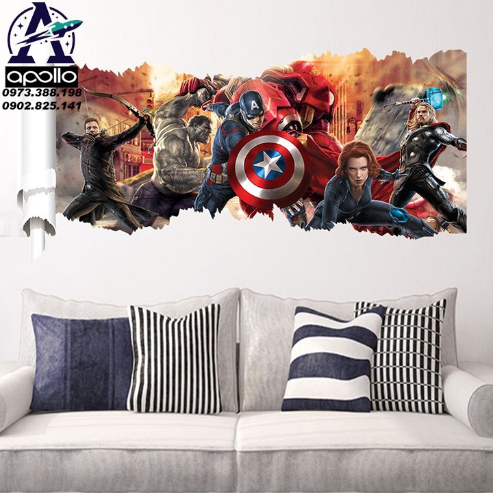 Decal dán tường biệt đội siêu anh hùng (Avenger)