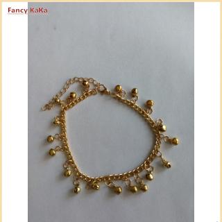 Vòng lắc chân gắn chuông tông vàng cho vũ công múa bụng Ấn Độ