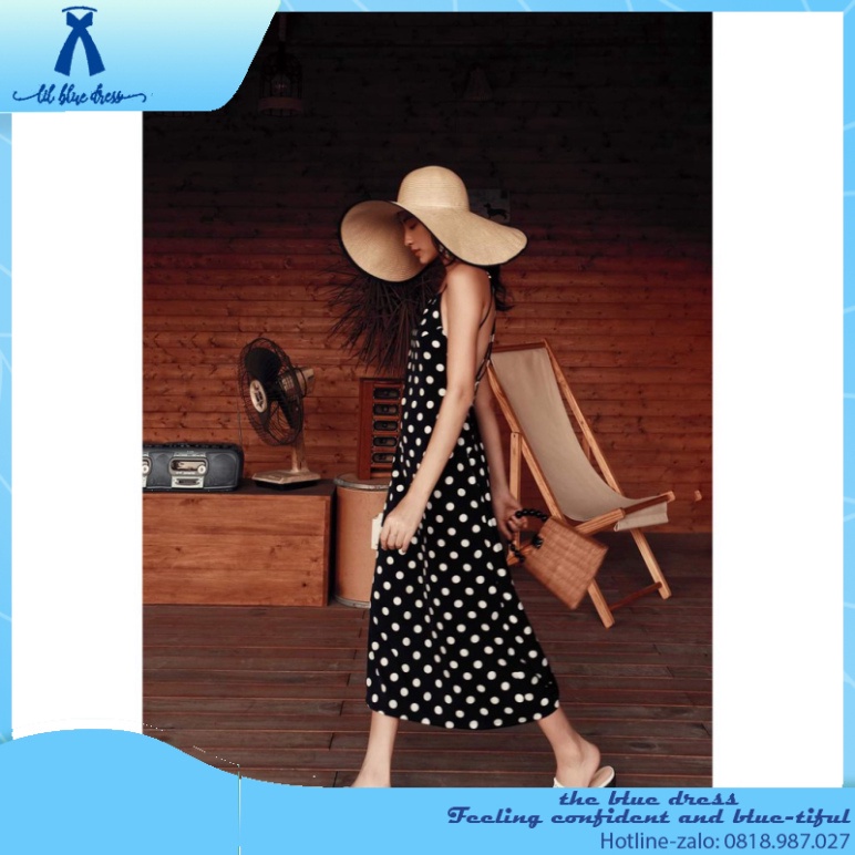 ✨QUẢNG CHÂU CAO CẤP✨ Đầm maxi chấm bi đi biển hở lưng, đan dây 🔥FREESHIP🔥 bigsize công chúa tiệc cưới giá rẻ đẹp size
