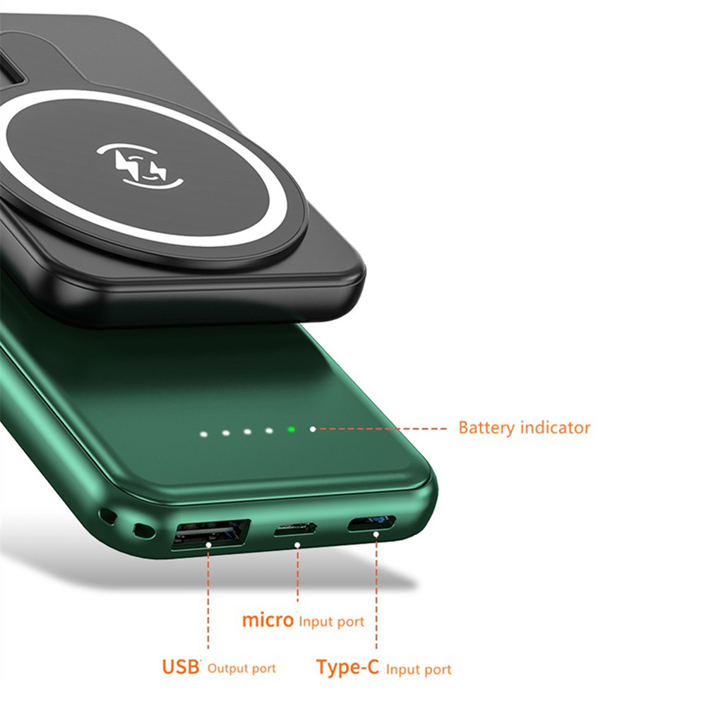 Nguồn sạc dự phòng ko dây  dung lượng lớn 1000mAh nhanh chóng thông dụng