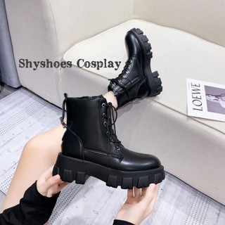 (CÓ SẴN) Giày Boot cổ cao chiến binh đế cao 5cm cá tính( kèm ảnh thật )