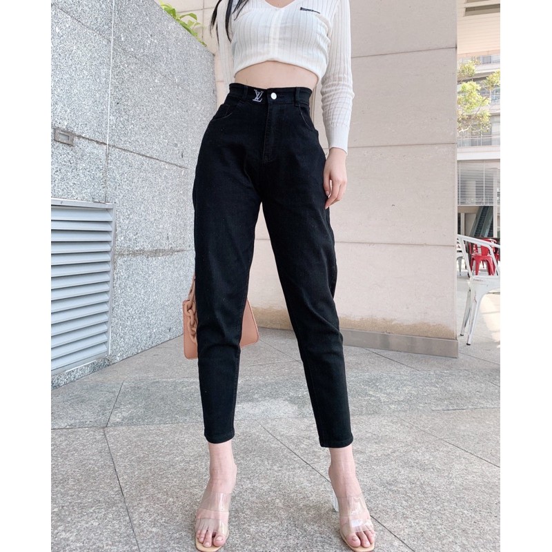 Quần baggy bigsize , quần jean baggy đen bigsize 61-87kg vải co giãn 4 chiều | BigBuy360 - bigbuy360.vn