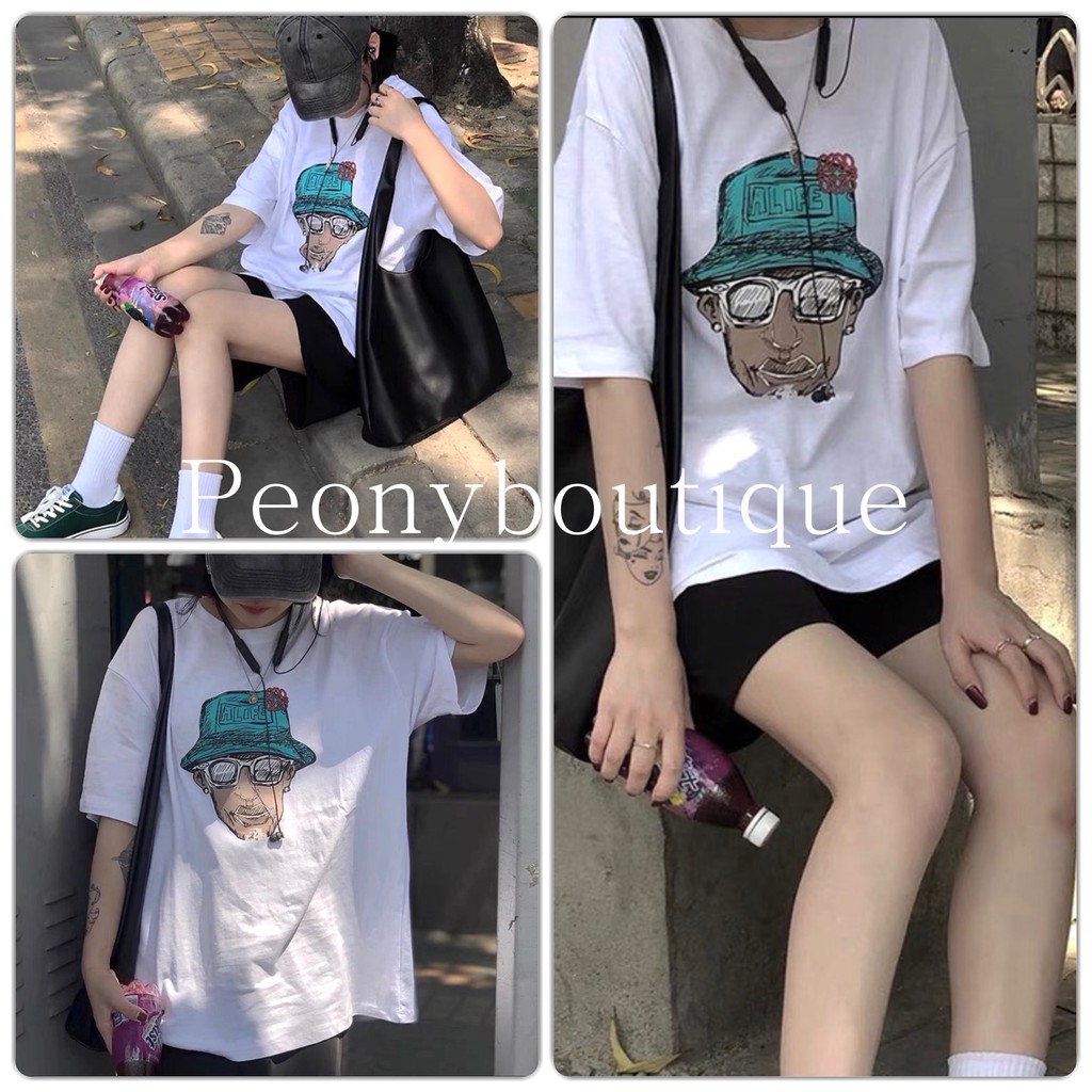 Set Cộc Đùi Alife PEONYB Nữ [FREESHIP] 🌸 Bộ đồ quần short đen áo thun tay lỡ form rộng, phông màu trắng Ulzzang HOT 🌸 | BigBuy360 - bigbuy360.vn