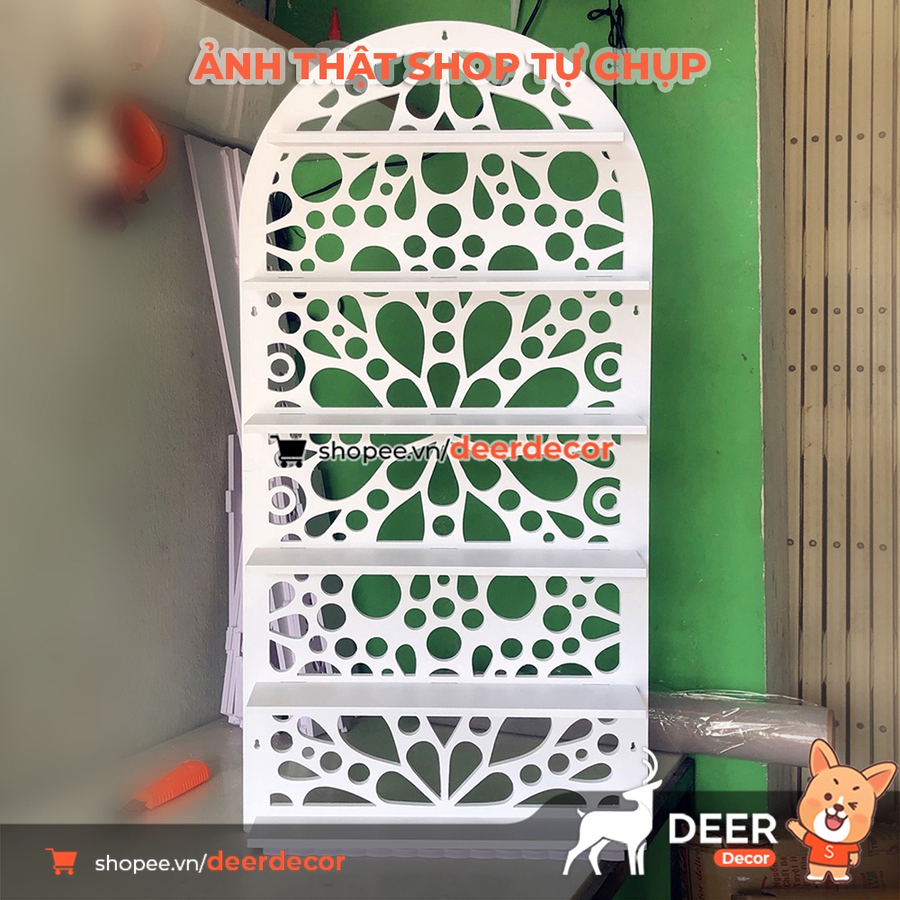 Kệ Để Nước Sơn Treo Tường Họa Hoa Lá - DEER DECOR