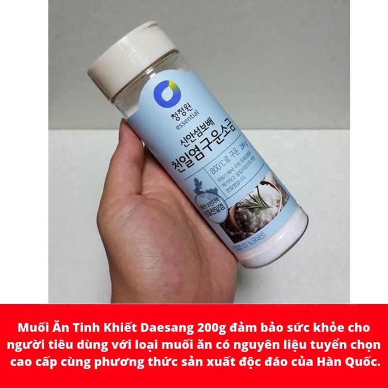 &lt;HOT&gt; Muối phơi hạt nhỏ Daesang Hàn Quốc 200gr