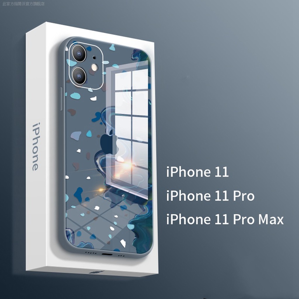 Ốp Lưng Kính Cường Lực Chống Sốc Viền Màu Cho Iphone 12 11 Pro Max 7 / 8 Plus Se 2020 X Xs Max Xr | BigBuy360 - bigbuy360.vn