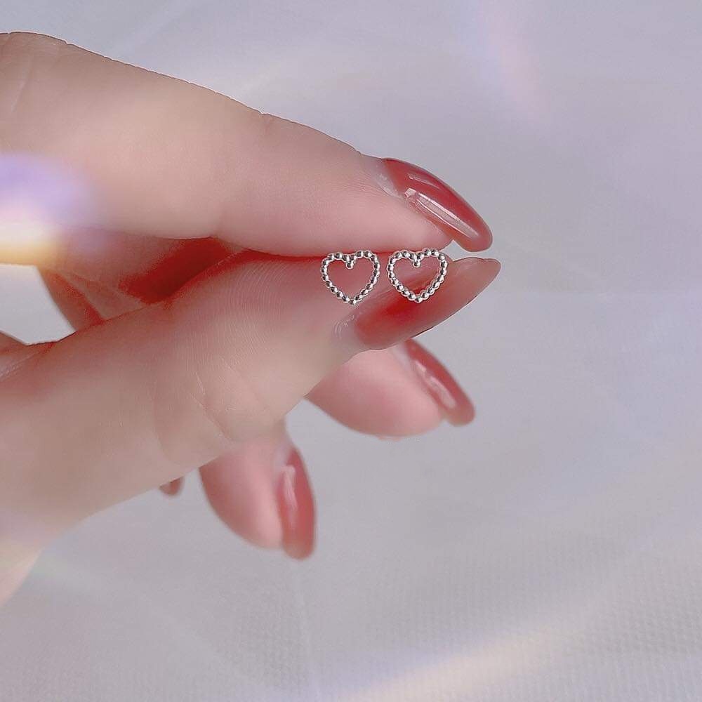 Khuyên tai bạc khuyên hình học đơn giản Van Jewelry V10071