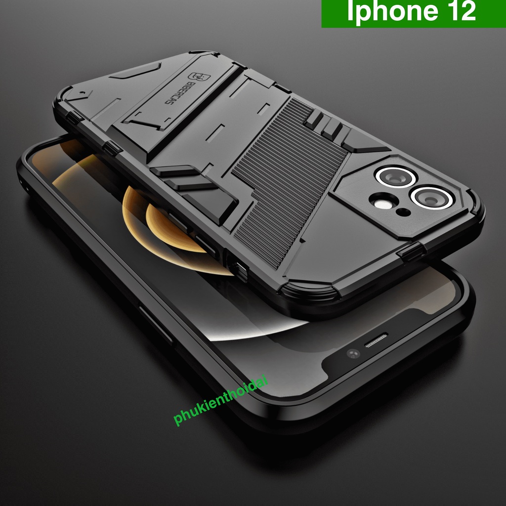 Ốp lưng Iphone 12 Iron Man Ver 2 chống sốc giá đỡ mặt lưng kiểu dáng mới siêu bền