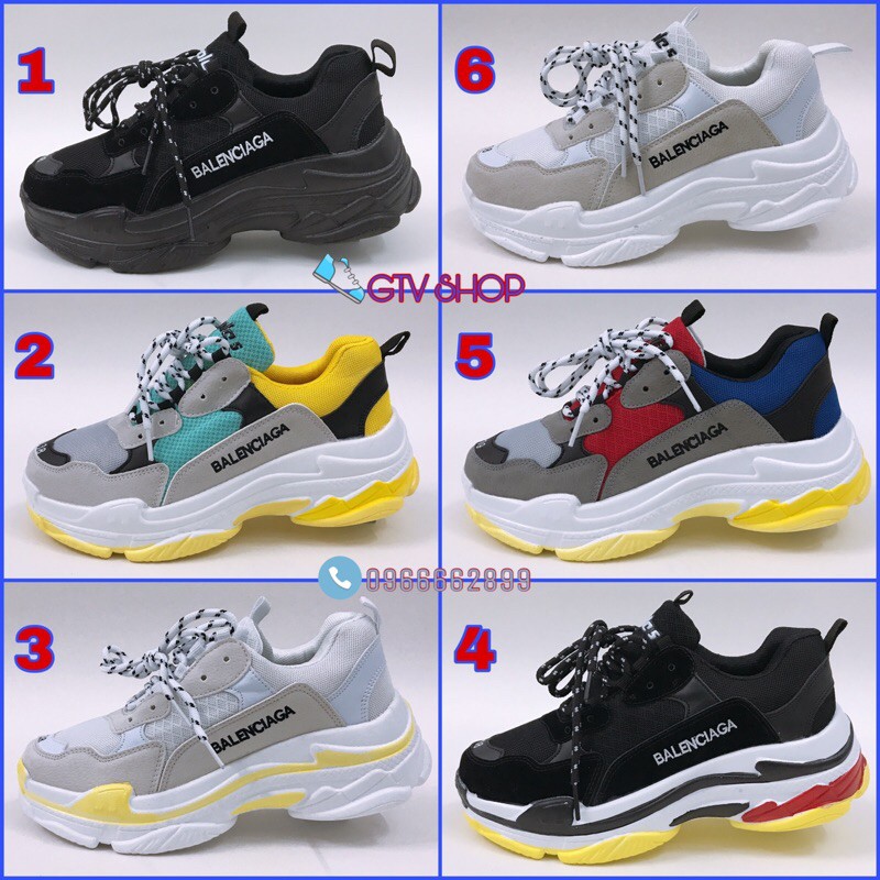 [TẶNG HỘP VÀ LỌ TẨY] Giày thể thao nam nữ ulzzang TRIP S (6 mẫu), size 36 đến 43. .