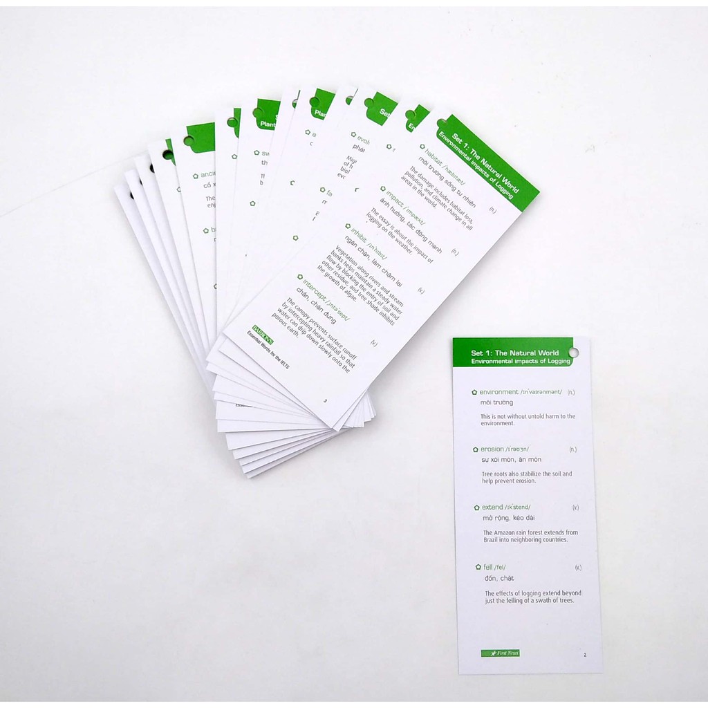 Sách Flash Cards 600 Essential Words For The IELTS First News  - FIN