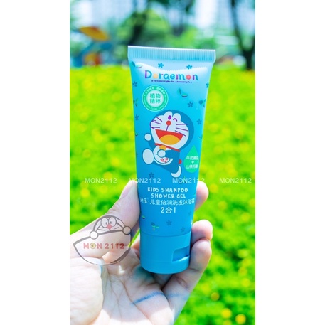 Gel sữa tắm dầu gội Doraemon Doremon hương hoa trà trẻ em 40g du lịch