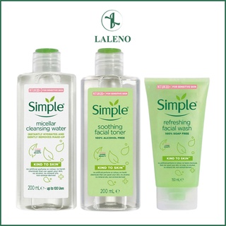 [SIMPLE] Set làm sạch hoàn hảo 3 sản phẩm NƯỚC TẨY TRANG, SỮA RỬA MẶT, TONER NƯỚC HOA HỒNG SIMPLE CHUẨN UK