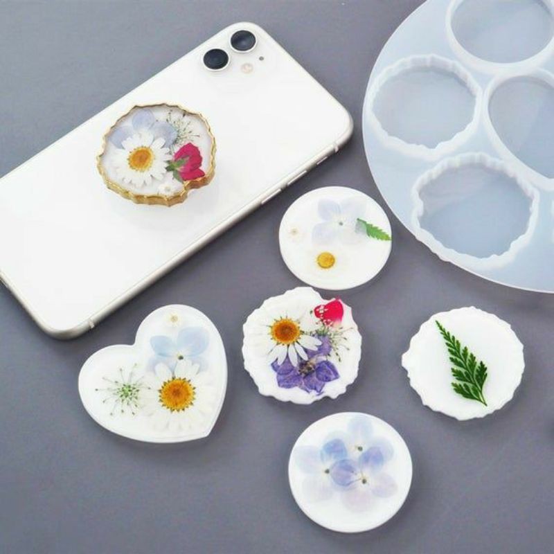 Pop socket -griptok - phonegrip - đế đỡ điện thoại dùng trong nghệ thuật thủ công Resin