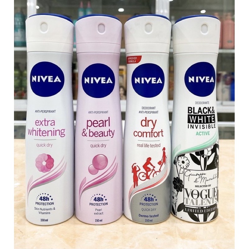 Xịt Khử Mùi Toàn Thân Nivea Cho Nữ 150ml - Thái Lan