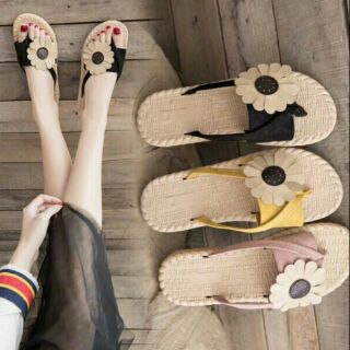 🌻dép kẹp giả cói hoa hướng dương 🌻
