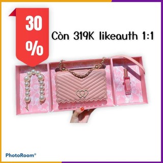 Túi xách nữ trái tim ngọc kèm quai ngọc xách tay