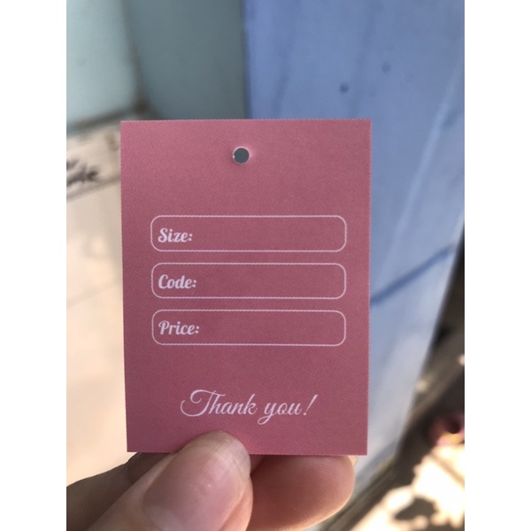 Mác quần áo combo 100 mác + 100 Dây Treo Thẻ Bài - Dây Dù Xâu Tag (Mác) Quần Áo