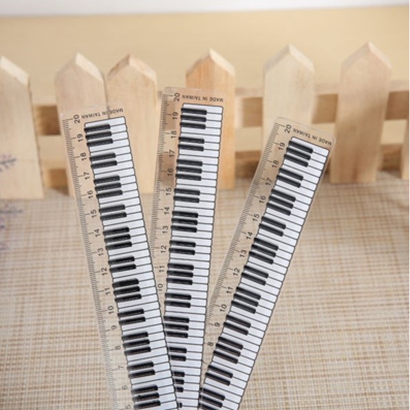 Thước kẻ hình phím đàn Piano-Chất liệu tốt-Tín đồ âm nhạc-Thiết kế độc quyền