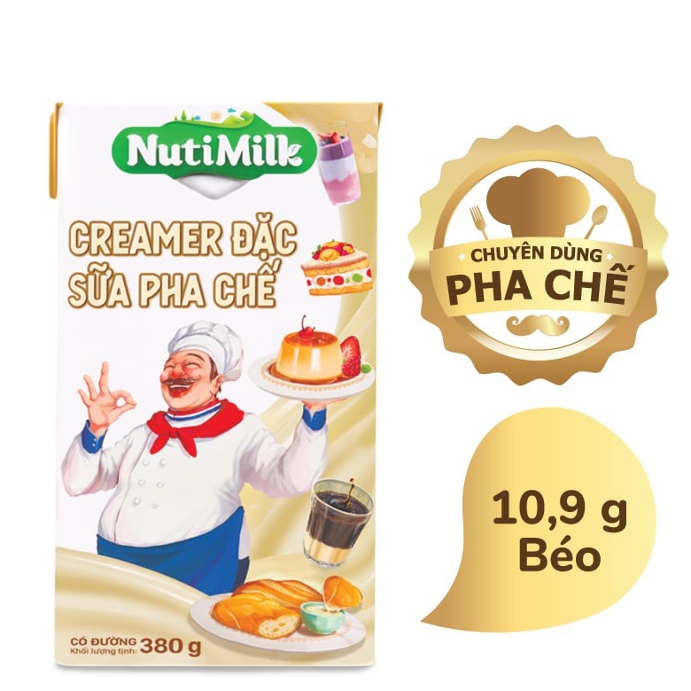 Creamer đặc Sữa pha chế NutiMilk – Hộp 380 g