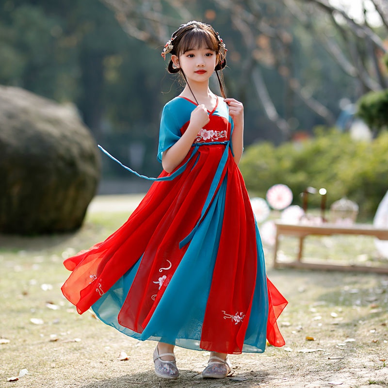 Bộ Hán Phục Phong Cách Trung Hoa Thời Trang Cho Bé Gái 1-6 Tuổi