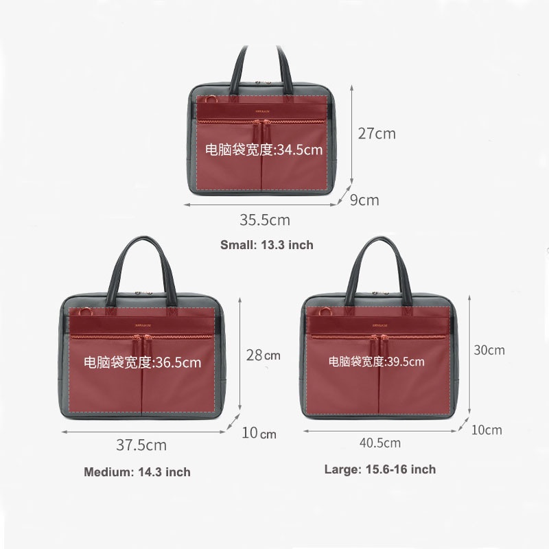 Túi Đựng Laptop Chống Thấm Nước Kích Thước Lớn 13 15 6 Inch Phong Cách Doanh Nhân Dành Cho Nữ