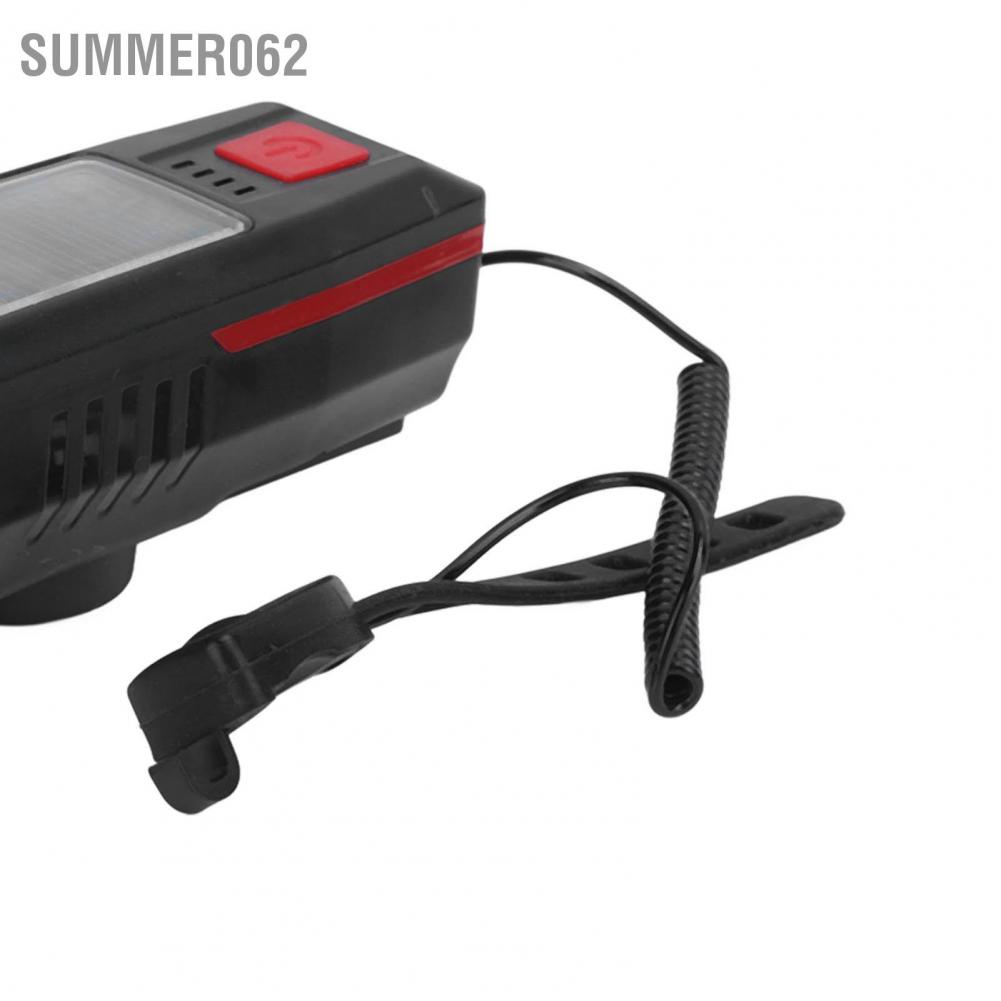 Summer062 Bike Light Set USB Rechargeable Super Bright Front Headlight with Horn for Night Riding