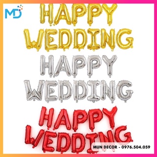 Bóng Chữ Happy Wedding Trang Trí Phòng Cưới