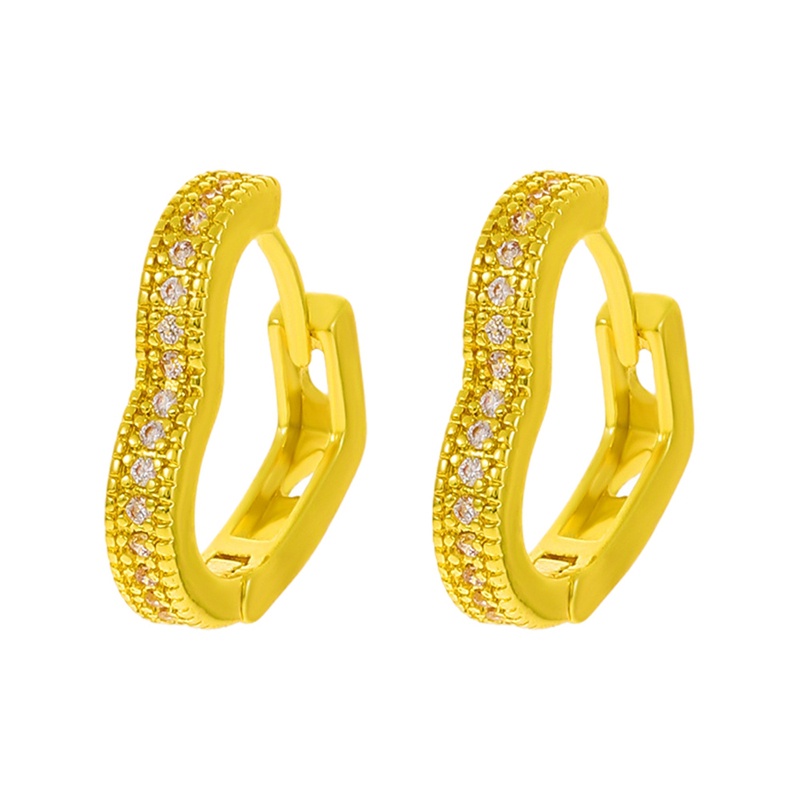 Đôi Khuyên Tai Hình Trái Tim Tua Rua Đính Đá Thời Trang Cho Nữ