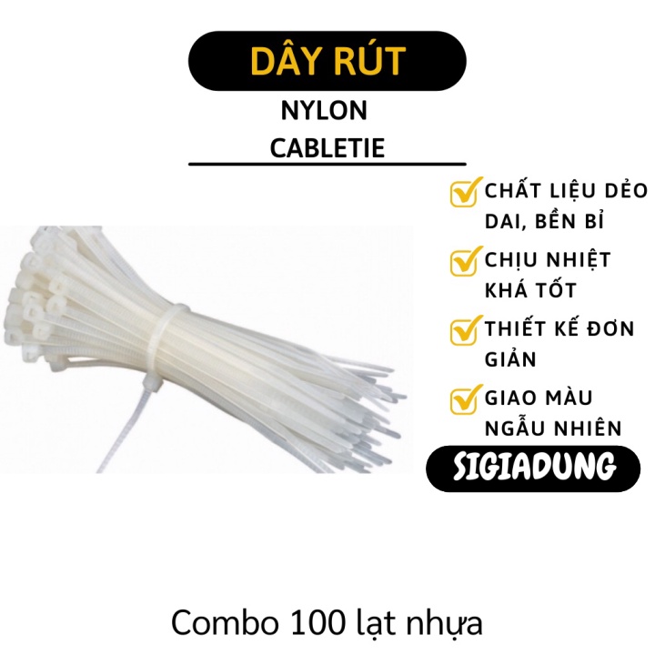 GIÁ SỈ Combo 100 dây rút nhựa dẻo chịu lực, chịu nhiệt tốt giá cực rẻ 4532