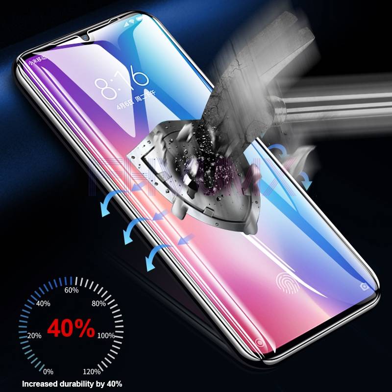 Ốp điện thoại kính cường lực 9D an toàn cho Xiaomi Play Mi 9 10 Lite Mi 8 9 SE A3 A2 Lite Mi8 Pro