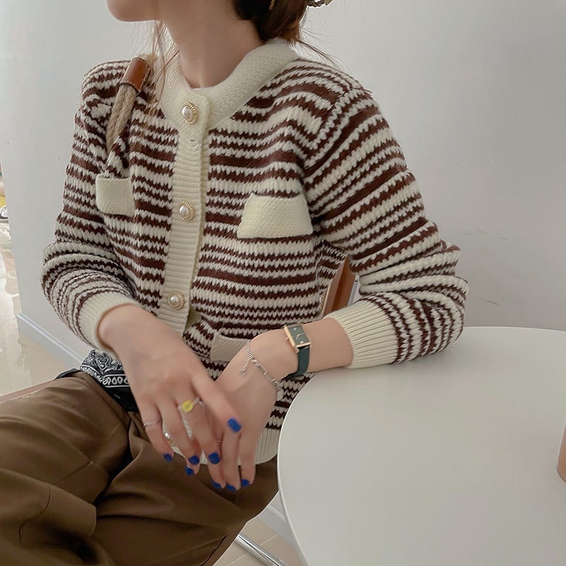 Áo khoác len Cardigan thời trang thu đông phong cách Hàn Quốc cho nữ