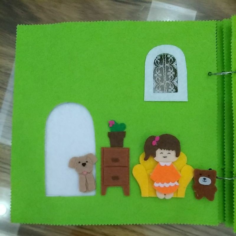 Sách vải búp bê, sách vải tương tác khổ lớn 30x30cm
