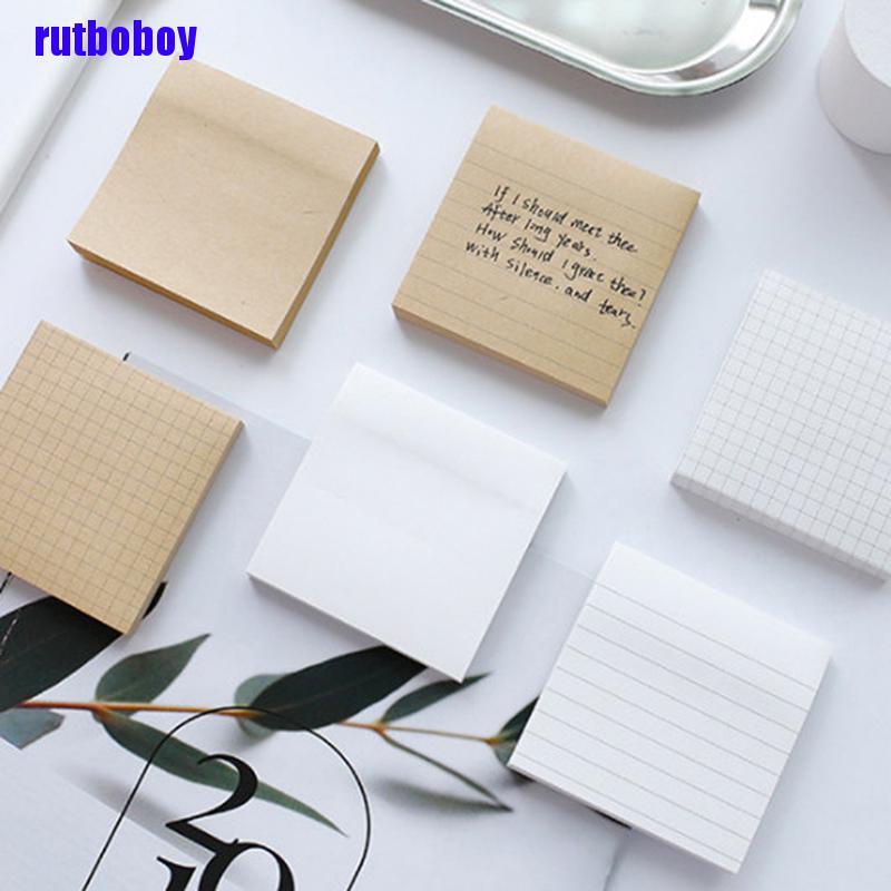 [Rut] Blank Horizontal Grid Memo Pads Scrapbook School Supplies Post Sticky Notes bot