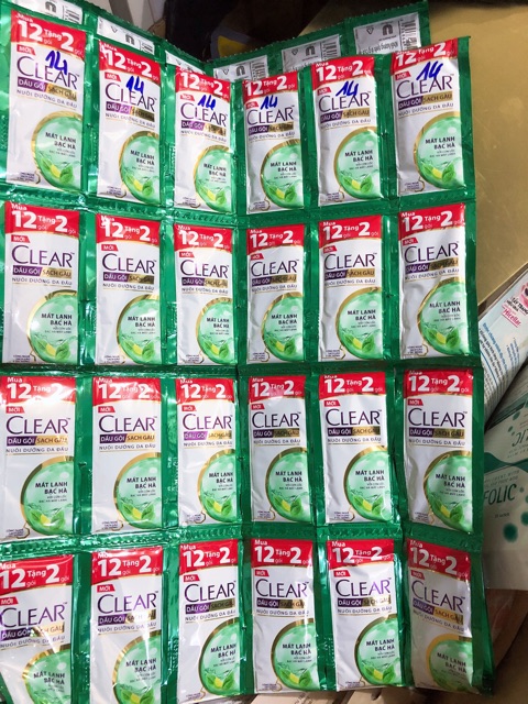 DẦU GỘI CLEAR MÁT LẠNH BẠC HÀ (DÂY 12-14 GÓI TUỲ KM)