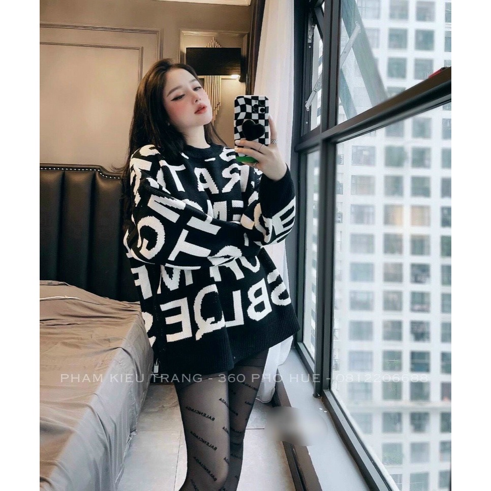 Áo Len Nữ Form Rộng CELORA, Áo Len Cổ Tròn Tay Dài Đẹp Dáng Rộng Kiểu Hàn Quốc Thời Trang Thu Đông Chữ Dưới 65kg | BigBuy360 - bigbuy360.vn