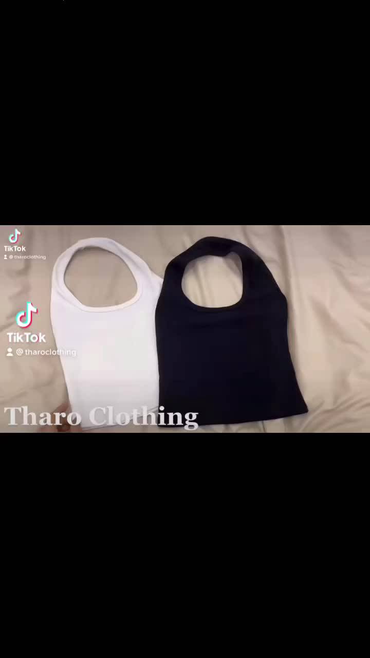 Áo Croptop Nữ Gân Tăm, Áo Choàng Cổ - Tharo Clothing | BigBuy360 - bigbuy360.vn