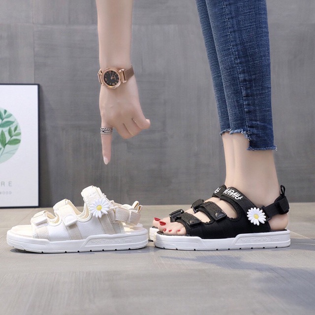 Dép sandal nữ quai ngag đế mỏng nhẹ (freeship)
