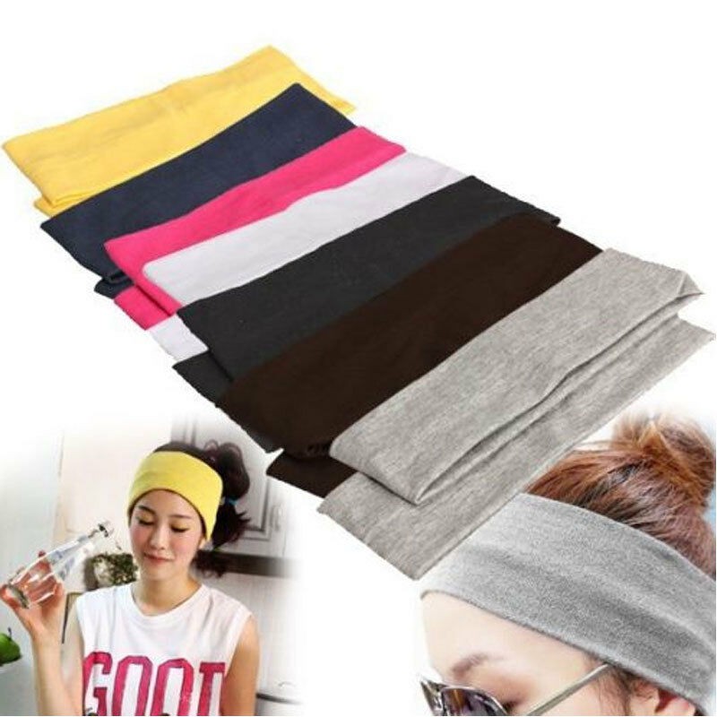 Băng Đô Vải Co Giãn Màu Trơn Thời Trang Dành Cho Nữ