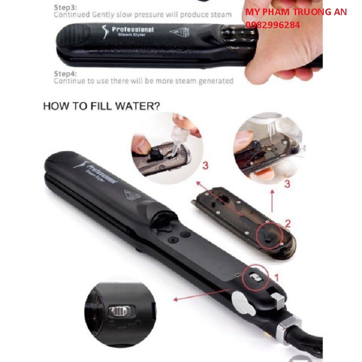 Máy Duỗi Tóc Hơi Nước Cao Cấp Professional