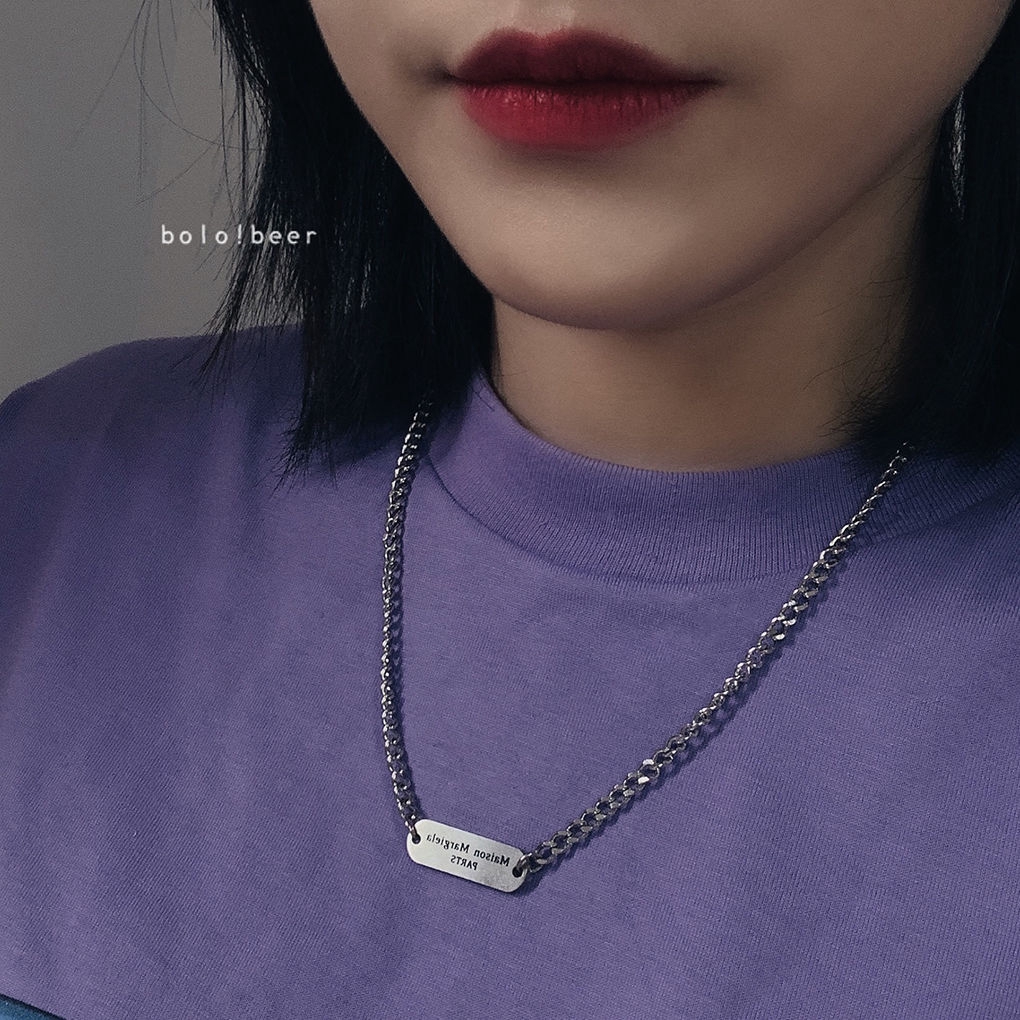 Dây Chuyền Gắn Mặt Hình Chữ Nhật Cá Tính Phong Cách Hip-Hop