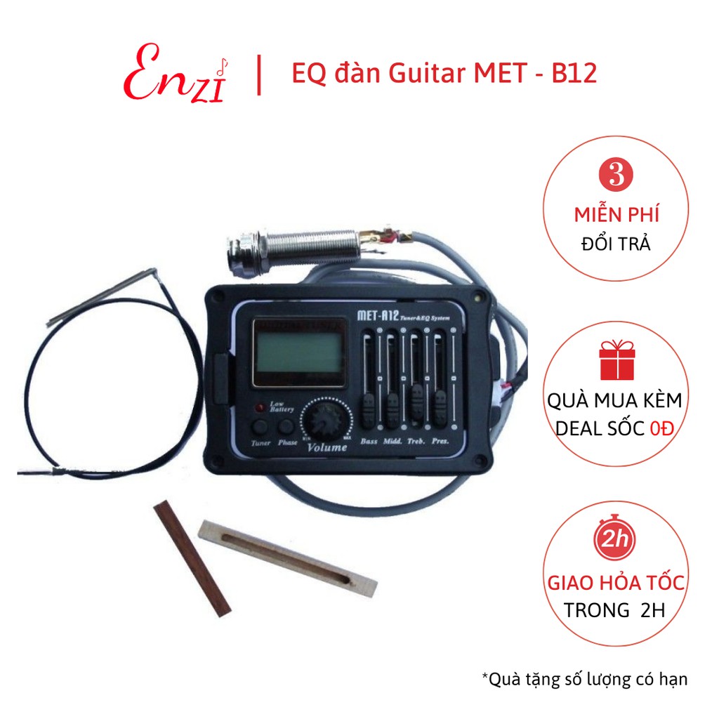 EQ đàn guitar MET-B12 chính hãng kích ra loa cao cấp chất lượng