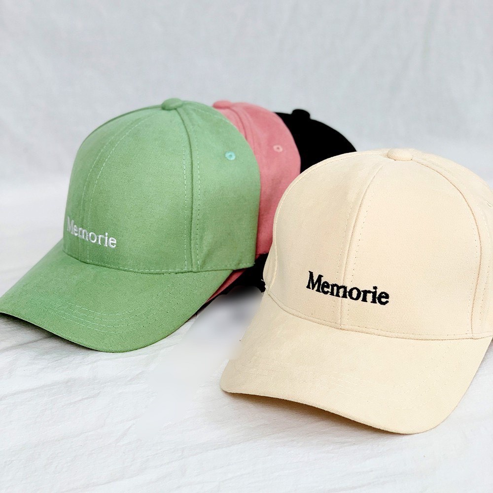Mũ Lưỡi Trai Thêu Chữ Memorie Dành Cho Nam Và Nữ Vải Cotton Thời Trang