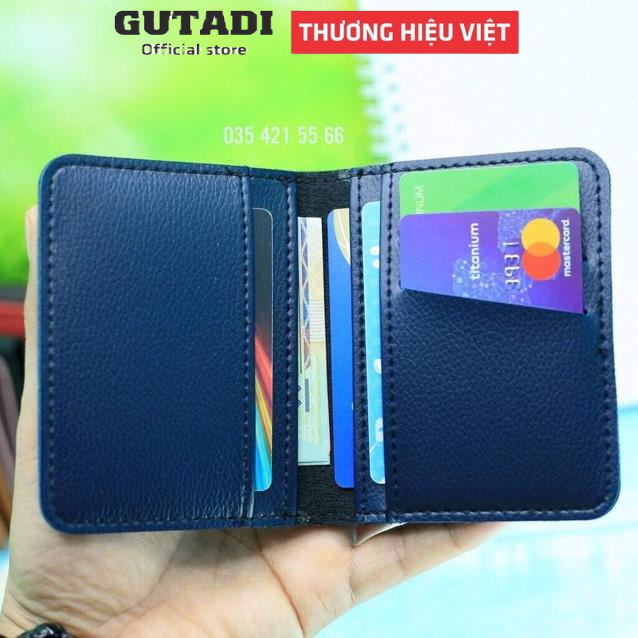 Ví bóp Mini Nam Nữ Da Công Sở Để Thẻ ATM Card Visit Tiền Mặt  Bóp Da Đẹp- GUTADI