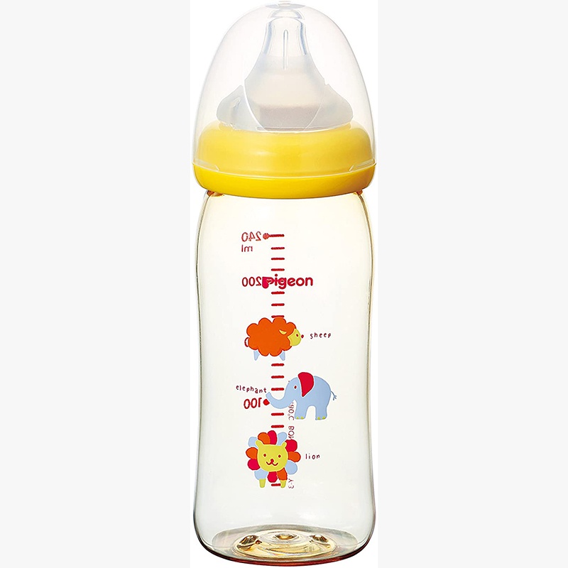 Bình Sữa Pigeon Cổ Rộng PPSU Plus 160ml (S)/ 240ml (M) Kèm Núm Vú Silicon